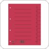 Przekładka DONAU, karton, A4, 235x300mm, 1-10, 1 karta, czerwona, (100szt), 8610001-04