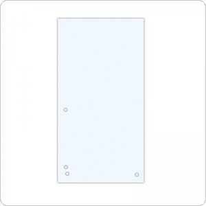 Przekładki DONAU, karton, 1/3 A4, 235x105mm, 100szt., białe, 8620100-09PL