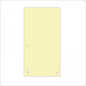 Przekładki DONAU, karton, 1/3 A4, 235x105mm, 100szt., żółte, 8620100-11PL
