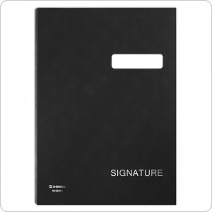 Teczka do podpisu DONAU, karton/PP, A4, 450gsm, 20-przegr., czarna, 8690001-01