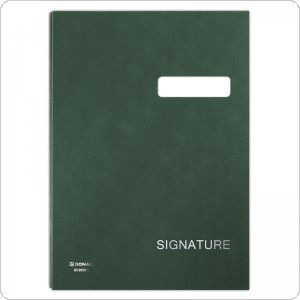 Teczka do podpisu DONAU, karton/PP, A4, 450gsm, 20-przegr., zielona, 8690001-06