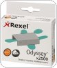 Zszywki REXEL Odyssey, 9mm, 2500szt., wysokowydajne, srebrne, ACR2100050