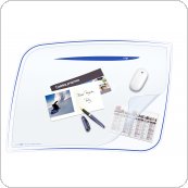 Podkładka na biurko CEP Ice, 65,6x44,8cm, transparentna niebieska, C770IC-01
