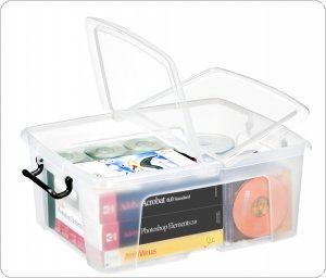 Pojemnik biurowy CEP Smartbox, 24l, transparentny, CHW673-90