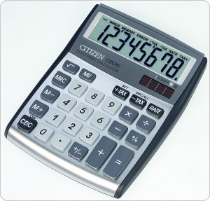 Kalkulator biurowy CITIZEN CDC-80 WB, 8-cyfrowy, 135x105mm, szary, CI-CDC80WB