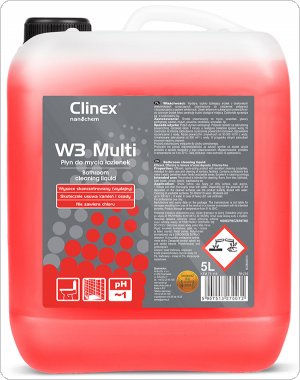 Preparat CLINEX W3 Multi 5L 77-119, do mycia sanitariatów i łazienek, skoncentrowany, CL77119