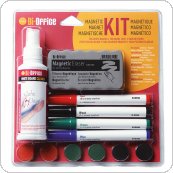 Zestaw do tablic magnetyczny BI-OFFICE, spray, gąbka, 4 markery oraz magnesy, GKT1010
