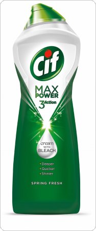 Mleczko do czyszczenia CIF Max Power Spring, z wybielaczem, 1001g, HG-415993