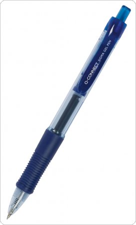 Długopis automatyczny żelowy Q-CONNECT 0,5mm (linia), niebieski, KF00382