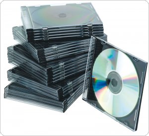 Pudełko na płytę CD/DVD Q-CONNECT, slim, 25szt., przeźroczyste, KF02210