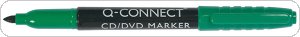 Marker do płyt CD/DVD Q-CONNECT, 1mm (linia), zielony, KF02303