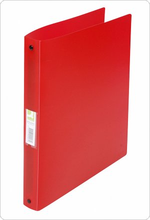 Segregator ringowy Q-CONNECT, PP, A4/4R/25mm, transparentny czerwony, KF02907