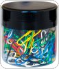 Spinacze okrągłe Q-CONNECT, 28mm, 150szt., w plastkowym słoiku, mix kolorów, KF03648