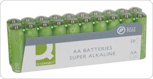 Baterie super-alkaliczne Q-CONNECT AA, LR06, 1,5V, 20szt., KF10848