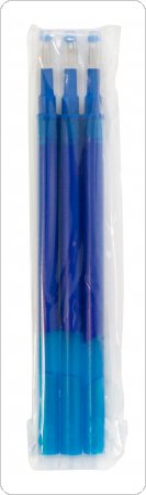 Wkład do długopisu wymazywalnego Q-CONNECT, 1,0mm, 3szt., zawieszka, niebieski, KF11058