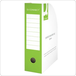 Pojemnik na dokumenty Q-CONNECT, karton, otwarte, A4/80mm, zielone, KF15845