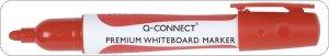 Marker do tablic Q-CONNECT Premium, gum. rękojeść, okrągły, 2-3mm (linia), czerwony, KF26111