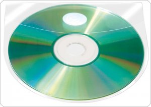 Kieszeń samoprzylepna Q-CONNECT, na 2-4 płyty CD/DVD, 127x127mm, 10szt., KF27032