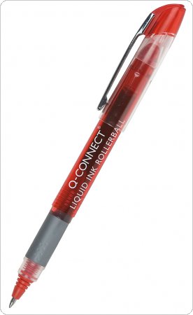 Cienkopis kulkowy Q-CONNECT 0,5mm (linia), czerwony, KF50141