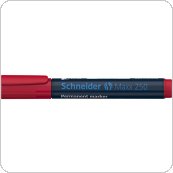 Marker permanentny SCHNEIDER Maxx 250, ścięty, 2-7mm, czerwony, SR125002