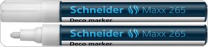 Marker kredowy SCHNEIDER Maxx 265 Deco, okrągły, 2-3 mm, biały, SR126549