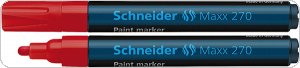 Marker olejowy SCHNEIDER Maxx 270, okrągły, 1-3 mm, czerwony, SR127002