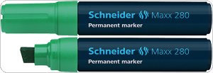 Marker permanentny SCHNEIDER Maxx 280, ścięty, 4-12 mm, zielony, SR128004