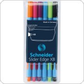 Zestaw długopisów w etui SCHNEIDER Slider Edge, XB, 6 szt., miks kolorów, SR152276