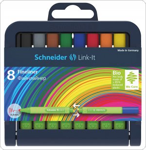 Cienkopis SCHNEIDER Link-It, 0,4mm, stojak - podstawka, 8szt. mix kolorów, SR191298