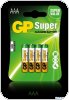 Baterie alkaliczna GP SUPER LR03 / AAA (4szt) 1,5V GPPCA24AS013