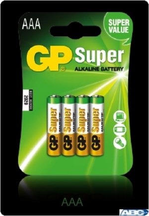 Baterie alkaliczna GP SUPER LR03/AAA (4szt) 1,5V GPPCA24AS013