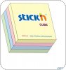 Bloczek STICKN 76x76mm 400 kartek, mix 4 kolory pastelowe 21013