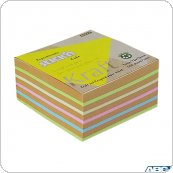 Notes kostka kraft 76x76mm, 5 kolorów, 400 kartek, Stick n 21824
