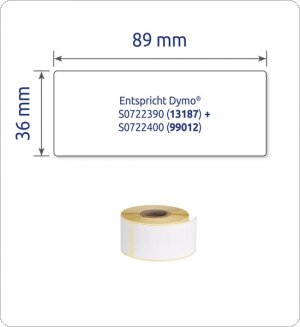 Etykiety adresowe termiczne 36mm x 89mm, 18 rolek Avery Zweckform AS0722390