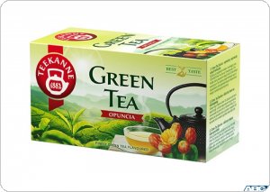 Herbata TEEKANNE GREEN TEA OPUNCJA 20 torebek zielona