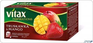 Herbata VITAX INSPIRATIONS TRUSKAWKA I MANGO 20 torebek x 2g zawieszka