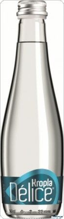 Woda KROPLA BESKIDU gazowana 0,33L butelka szklana (24szt)