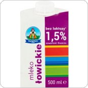 Mleko ŁOWICZ UHT bez laktozy 1,5% 0,5l