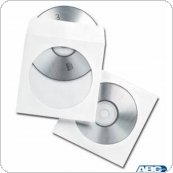 Koperty NC samoklejące CD SK białe 90g okno okrągłe 1000szt. Koperty na CD