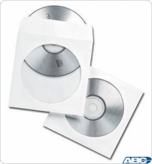 Koperty NC samoklejące CD SK białe 90g okno okrągłe 1000szt.