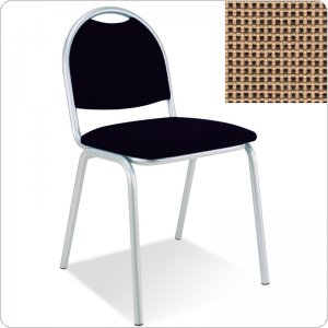 Krzesło konferencyjne ARIOSO jasny beżowo-brązowy + aluminium