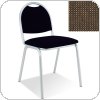Krzesło konferencyjne ARIOSO ciemny brązowo-beżowy + aluminium
