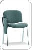 Krzesło konferencyjne ISO T z pulpitem jasne beżowo-brązowe + chrom