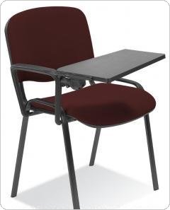 Krzesło konferencyjne ISO T z pulpitem ciemne brązowo-beżowe + black