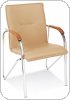 Krzesło konferencyjne SAMBA beżowe + chrom + buk naturalny