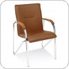 Krzesło konferencyjne SAMBA jasnobrązowe + chrom + buk naturalny