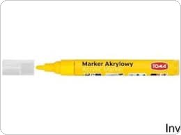 Marker akrylowy, fibrowa końcówka ścięta 2-5mm, żółty TO-402 Toma