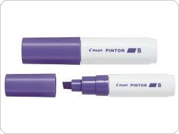 Marker PINTOR B (ścięta końcówka, 8,0mm) fioletowy PISW-PT-B-V PILOT