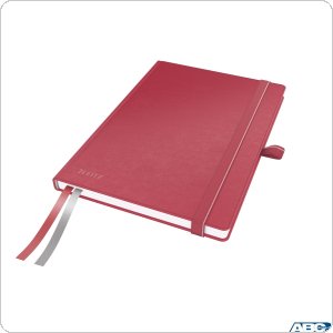 Notatnik LEITZ Complete A5 twarda oprawa 80 kartek, czerwony kratka 44770025