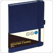 Notatnik GRAND z gumką A5 / 80 kartek, 80g / kratka, okładka niebieska, 150-1383